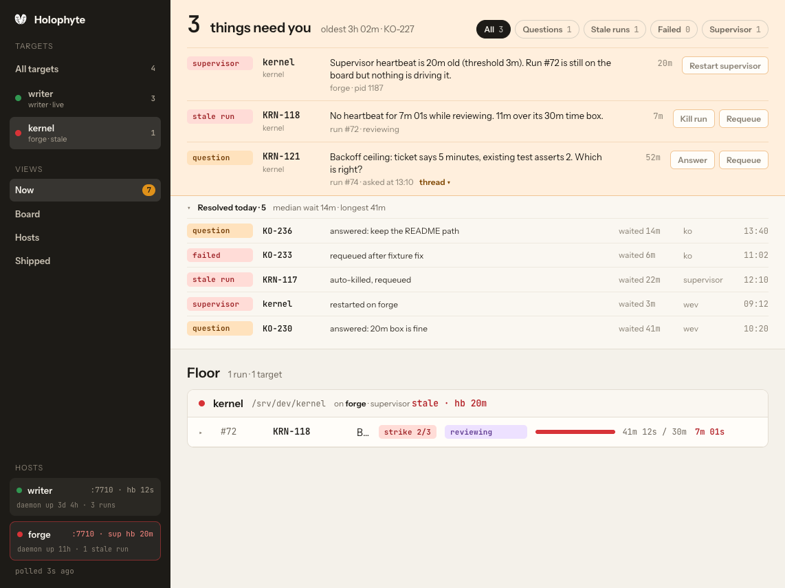 Now view filtered to one project